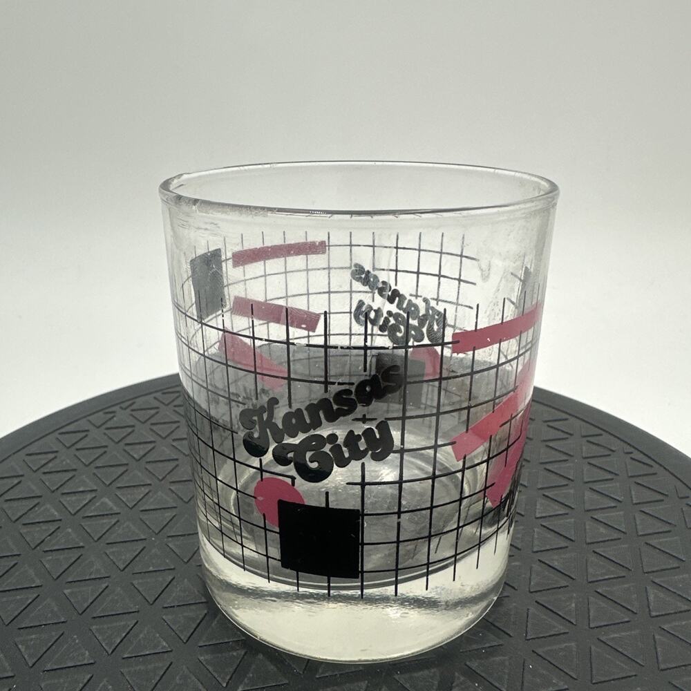 Vintage Kansas Where The Action Is Tumbler Glass MCM